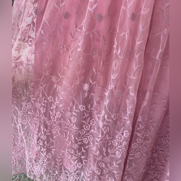 Sundance pink crochet tulle sleeveless dress - Picture 12 of 14